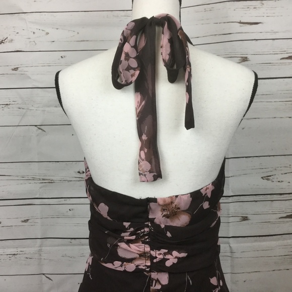 Connected Floral Halter Style Dress, Size 12 - Picture 5 of 8